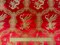 Red-Golden Yellow-Brown Dragon Trellis Chinese Brocade Woven Fabric By the Yard